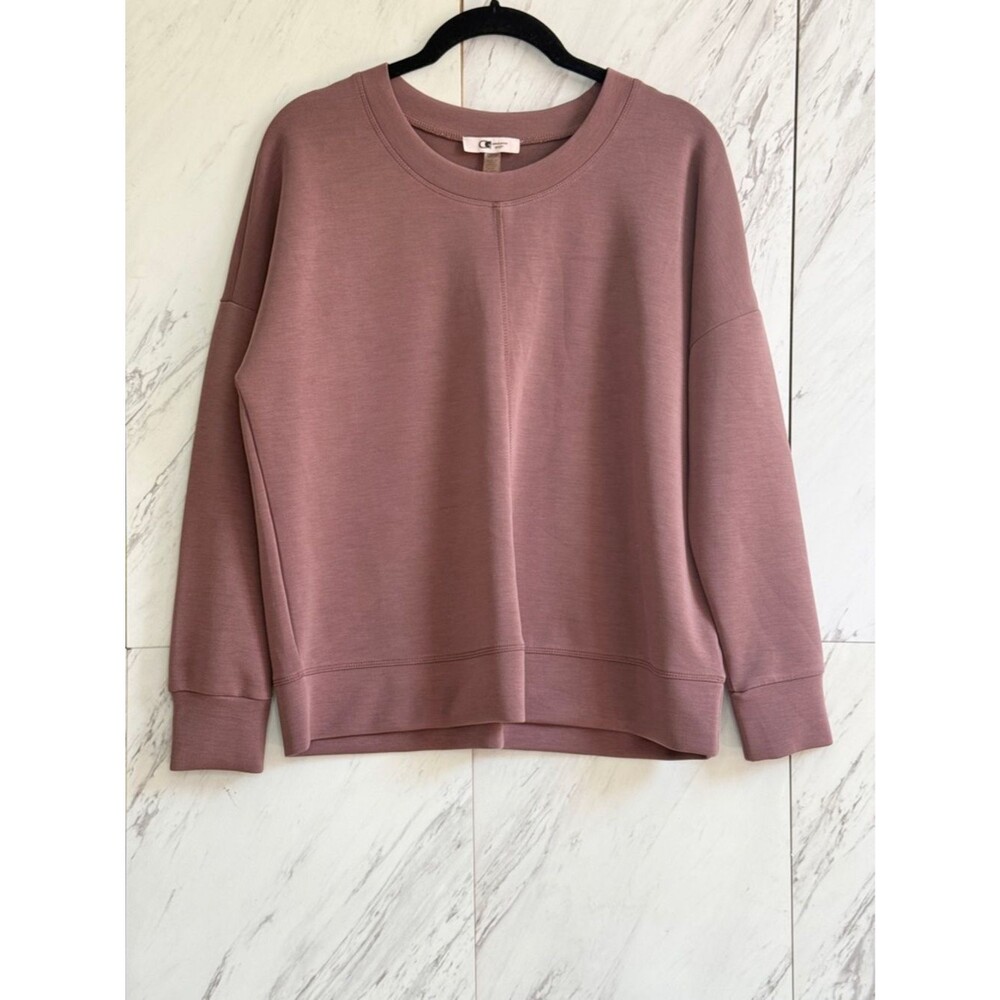 Cable Gauge Super Soft Mauve Crewneck Pullover Sweatshirt Womens Small Seam
